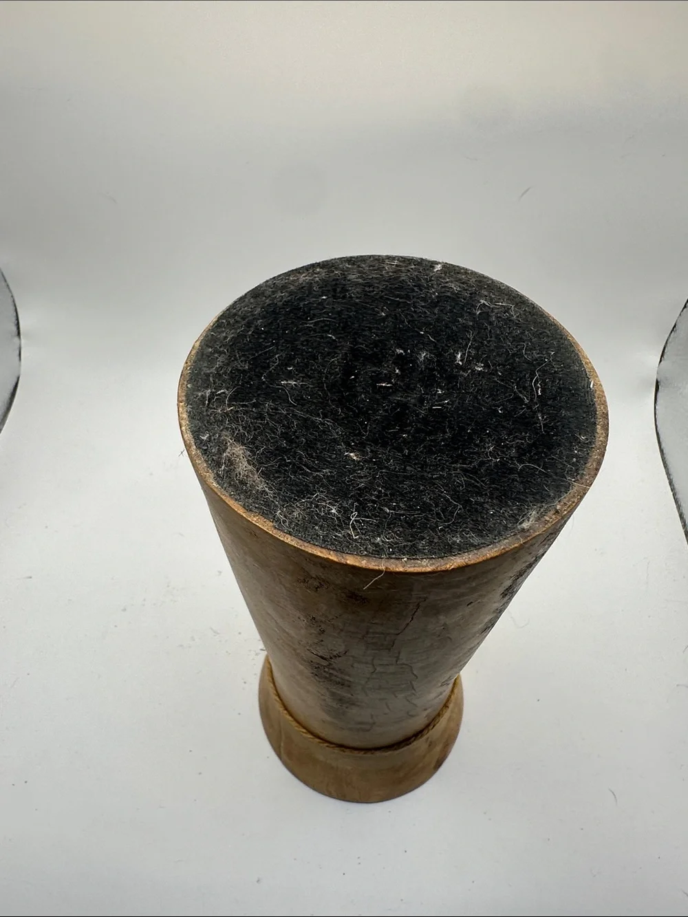 Handcrafted Brown Wood Vase with Natural Twine Accent